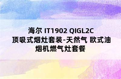 Haier/海尔 IT1902+QIGL2C 顶吸式烟灶套装-天然气 欧式油烟机燃气灶套餐